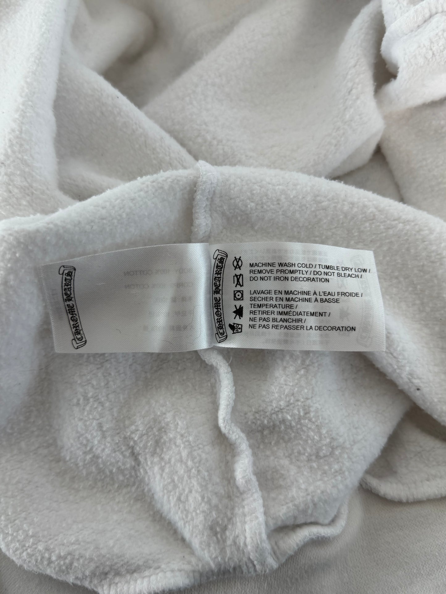 Chrome Hearts Rolling Stones White & Red Horseshoe Logo Hoodie
