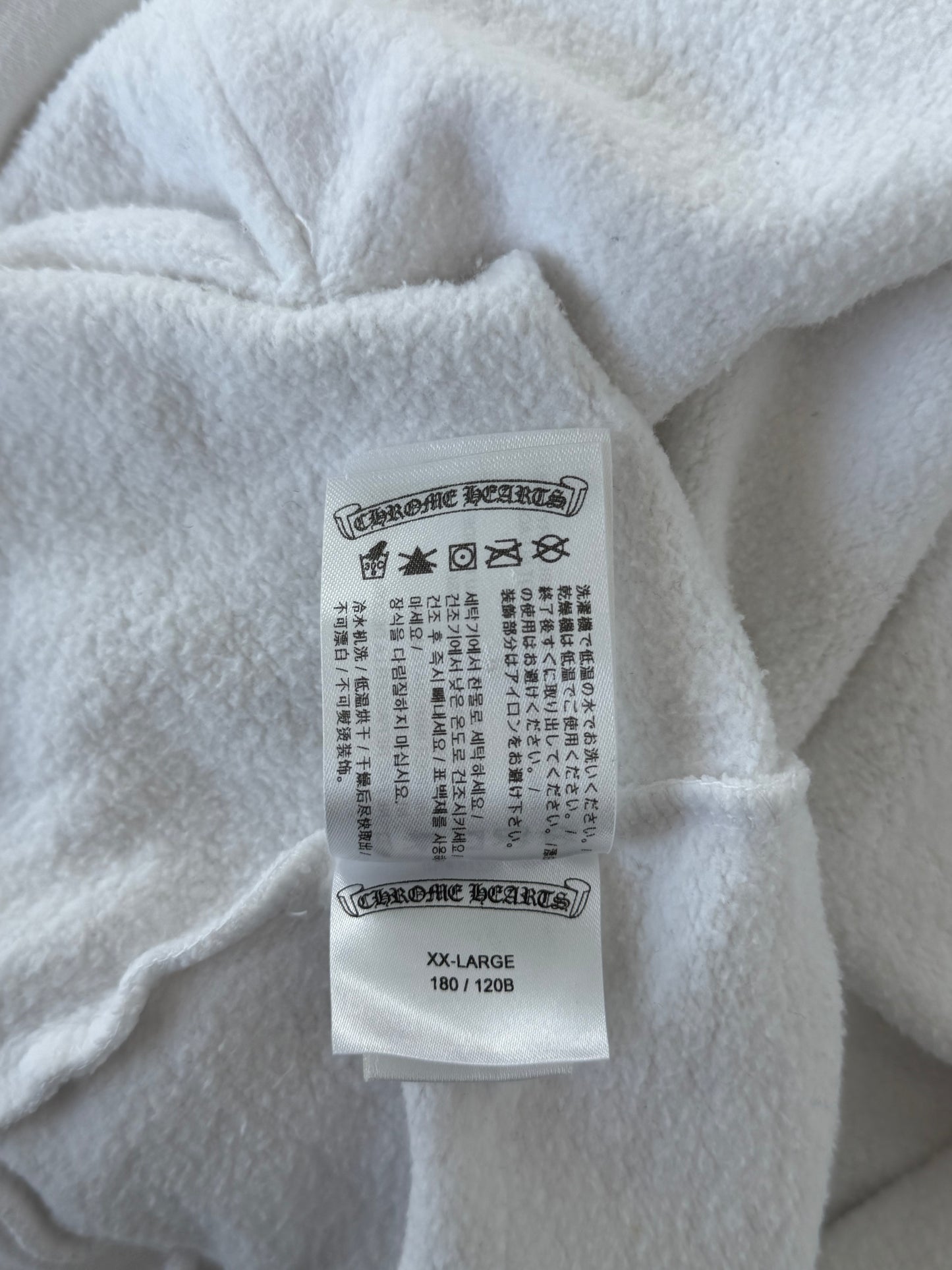 Chrome Hearts Rolling Stones White & Red Horseshoe Logo Hoodie
