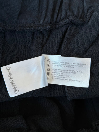 Chrome Hearts Black & White Horseshoe Logo Cross Jacquard Sweatpants