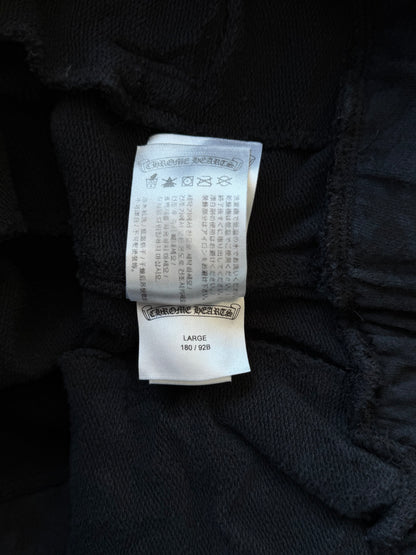 Chrome Hearts Black & White Horseshoe Logo Cross Jacquard Sweatpants