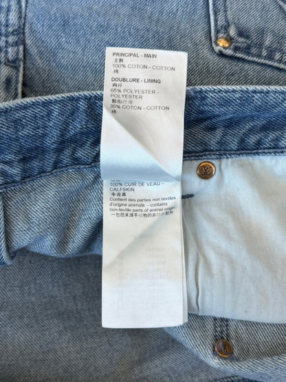 Louis Vuitton Blue Monogram Carpenter Denim Shorts