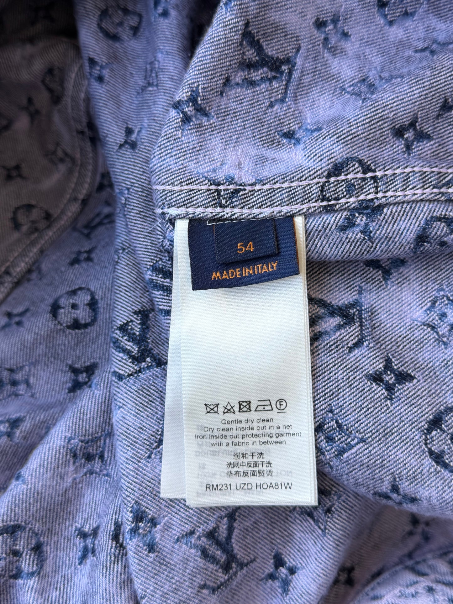 Louis Vuitton Purple & Blue Monogram Denim Jacket