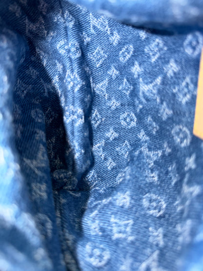 Louis Vuitton Blue Denim Monogram Hills Pochette