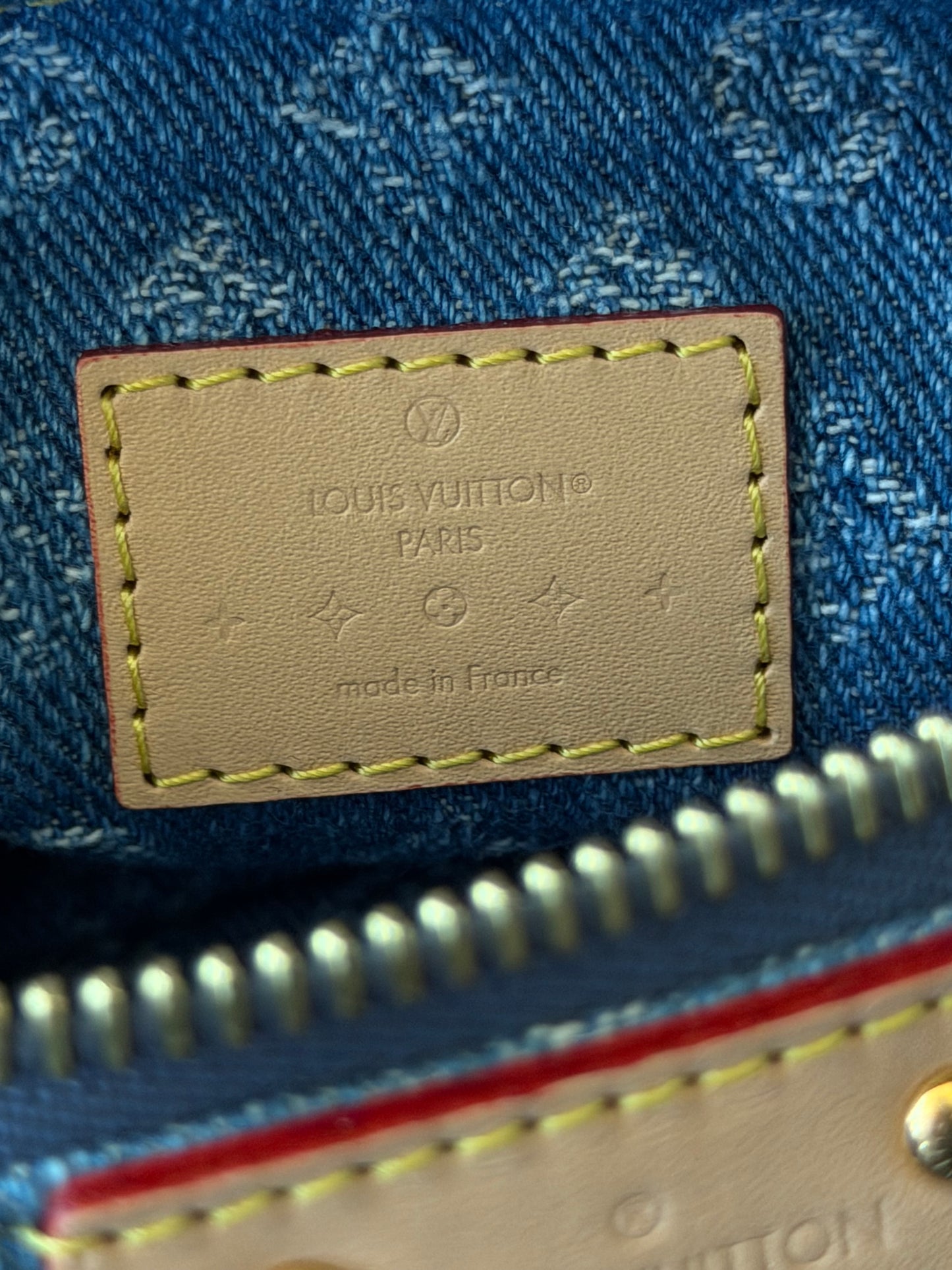 Louis Vuitton Blue Denim Monogram Hills Pochette