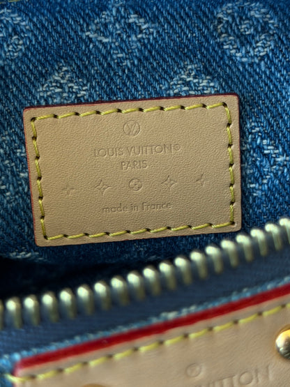 Louis Vuitton Blue Denim Monogram Hills Pochette