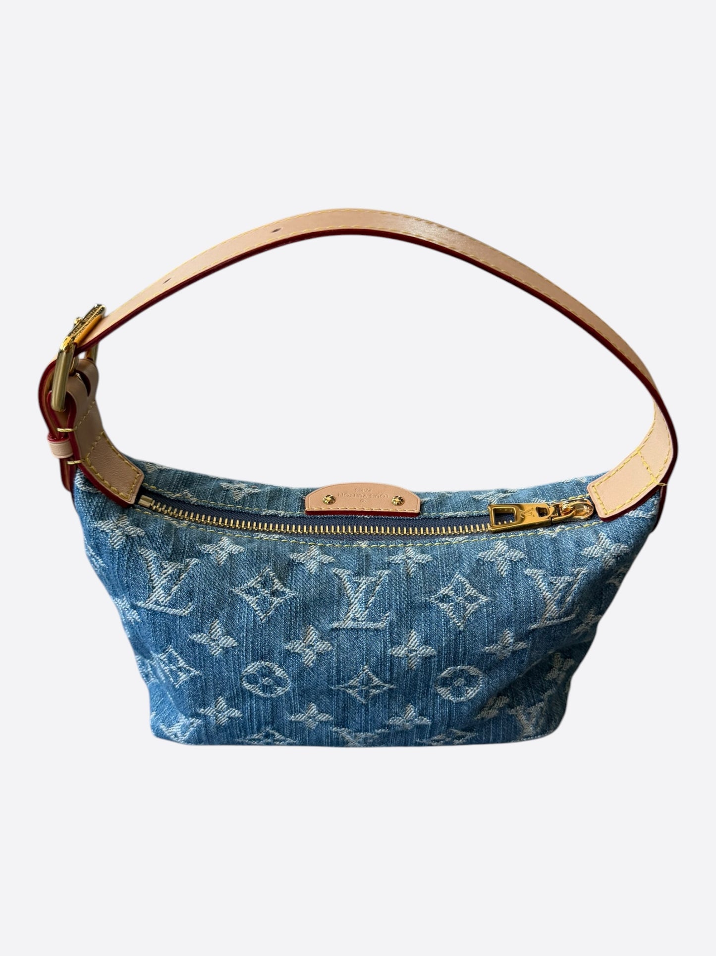 Louis Vuitton Blue Denim Monogram Hills Pochette