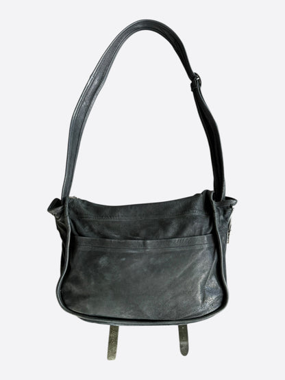 Chrome Hearts Black & Silver Gunslinger Messenger Bag