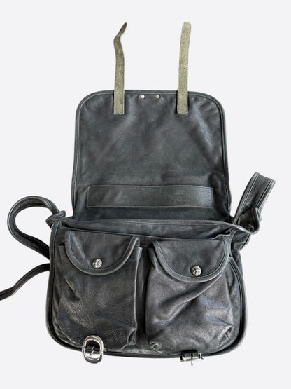 Chrome Hearts Black & Silver Gunslinger Messenger Bag