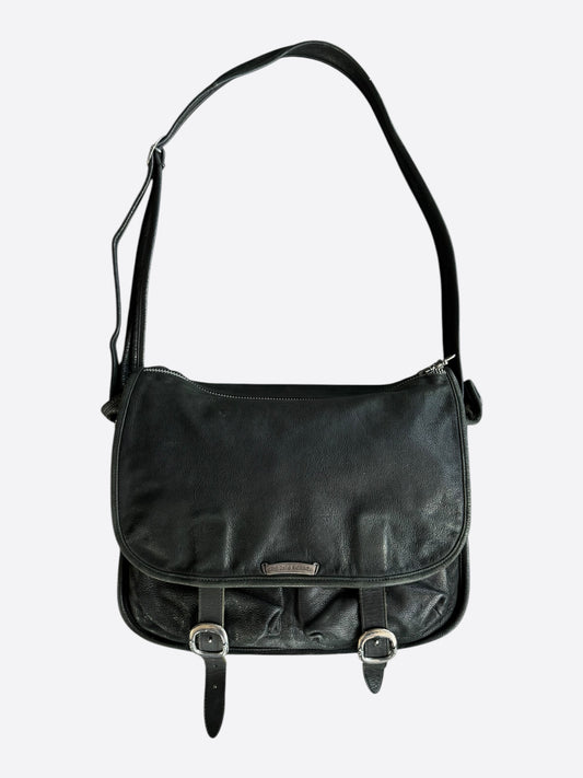 Chrome Hearts Black & Silver Gunslinger Messenger Bag
