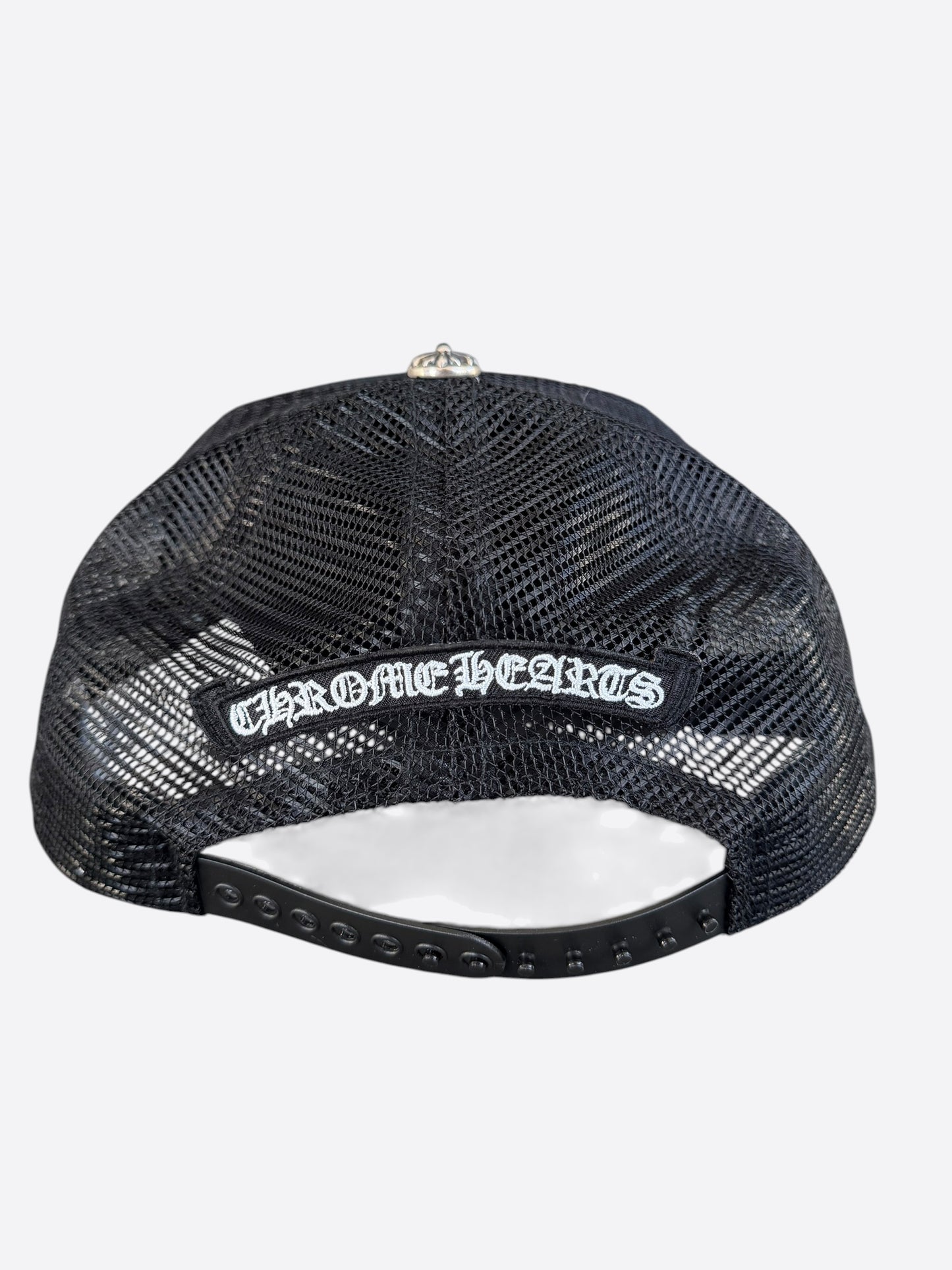 Chrome Hearts Black Triple Cross Patch Trucker Hat