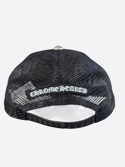 Chrome Hearts Black Triple Cross Patch Trucker Hat