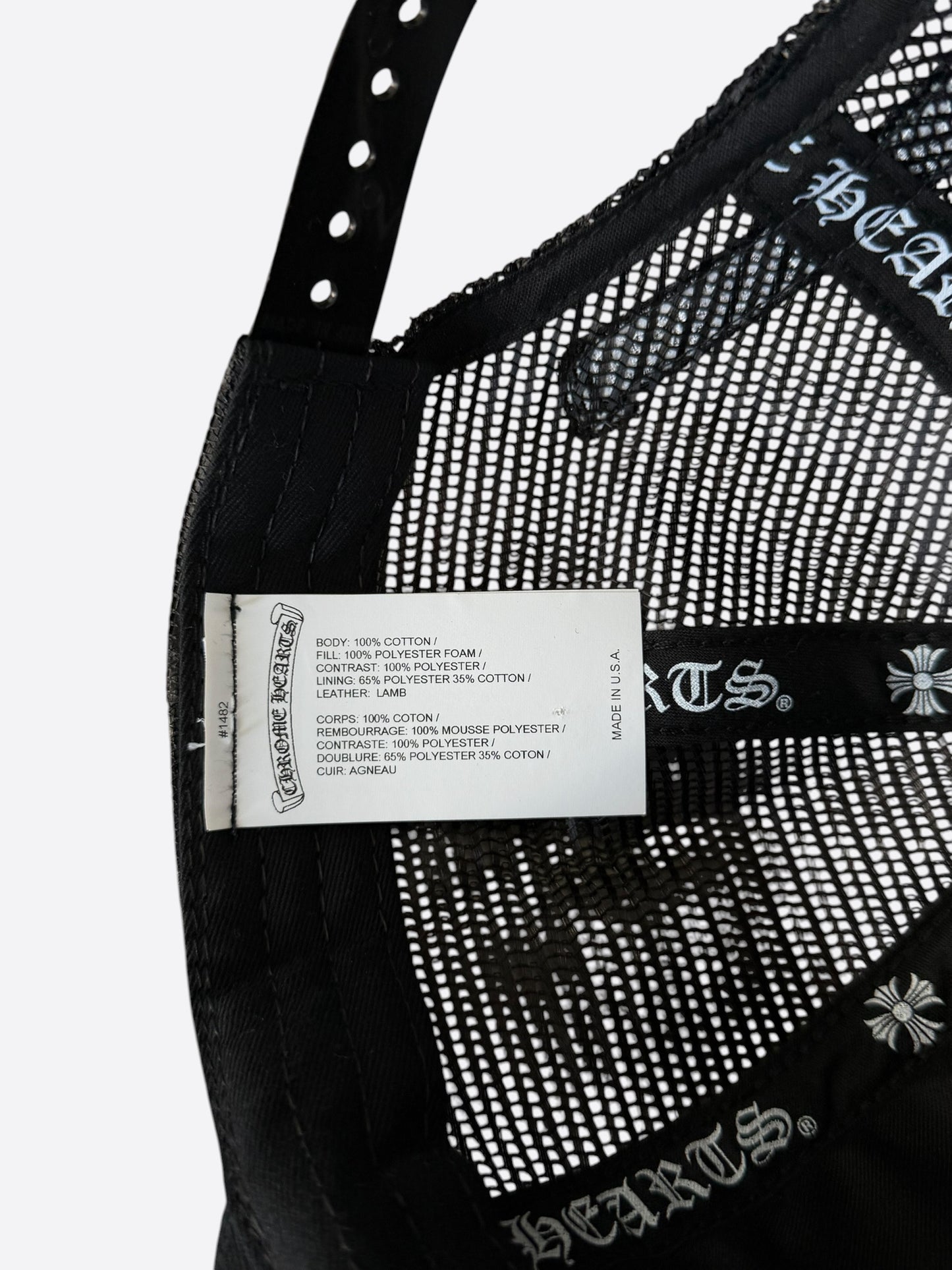 Chrome Hearts Black Triple Cross Patch Trucker Hat