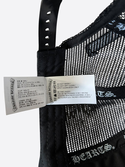 Chrome Hearts Black Triple Cross Patch Trucker Hat