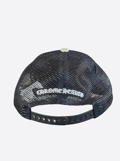 Chrome Hearts Black & White Triple Cross Patch Trucker Hat