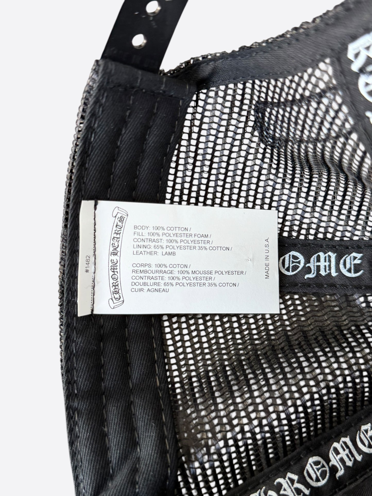 Chrome Hearts Black & White Triple Cross Patch Trucker Hat