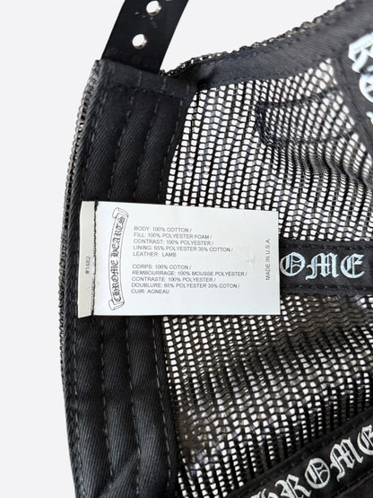 Chrome Hearts Black & White Triple Cross Patch Trucker Hat