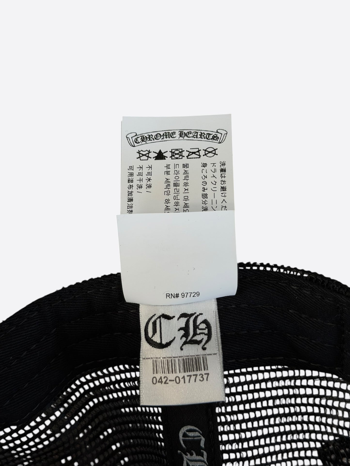 Chrome Hearts Black & White Triple Cross Patch Trucker Hat