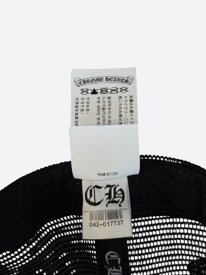 Chrome Hearts Black & White Triple Cross Patch Trucker Hat