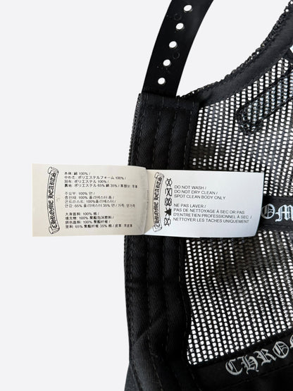 Chrome Hearts Black & White Triple Cross Patch Trucker Hat