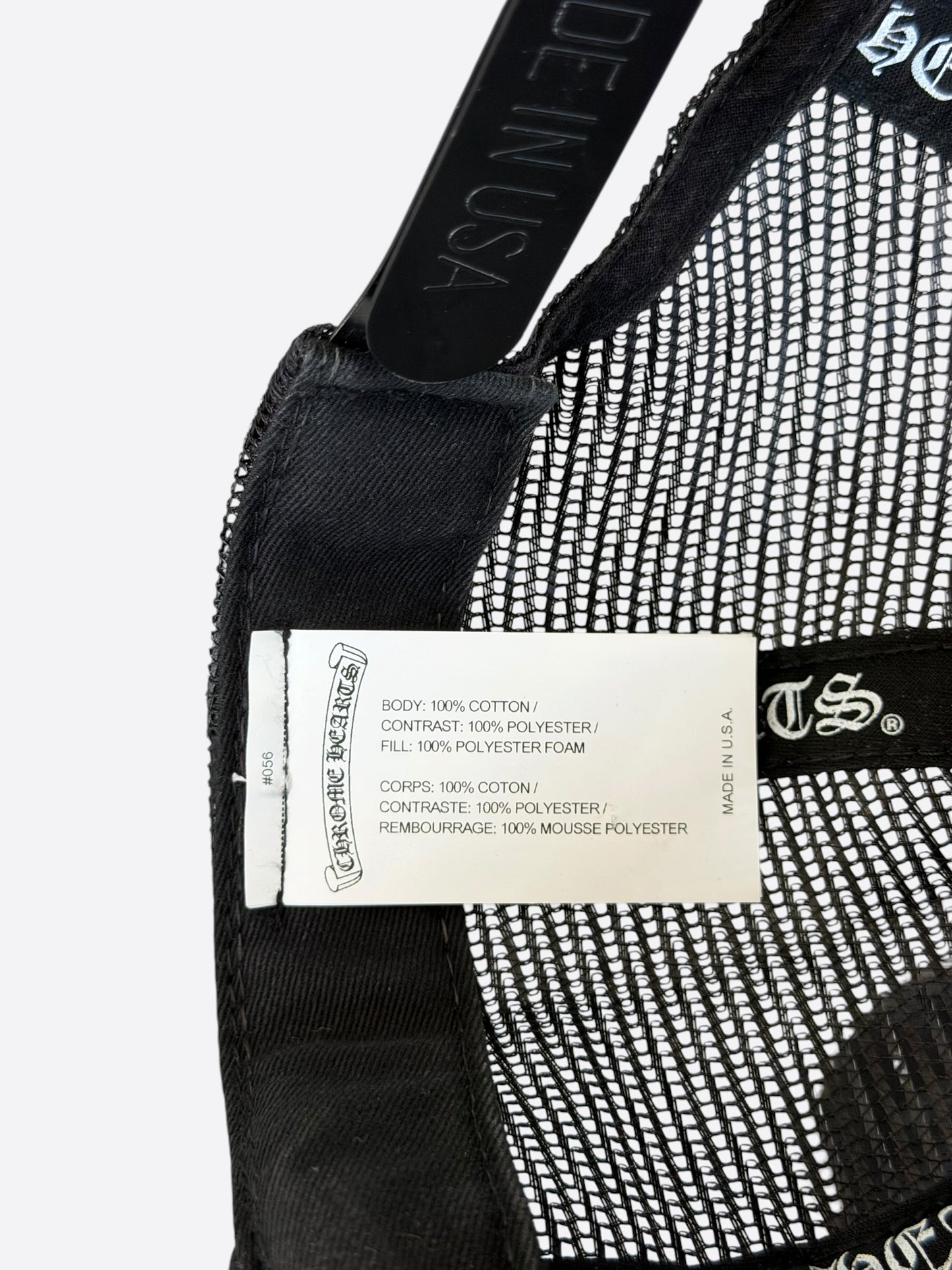 Chrome Hearts Black & White F**K Trucker Hat