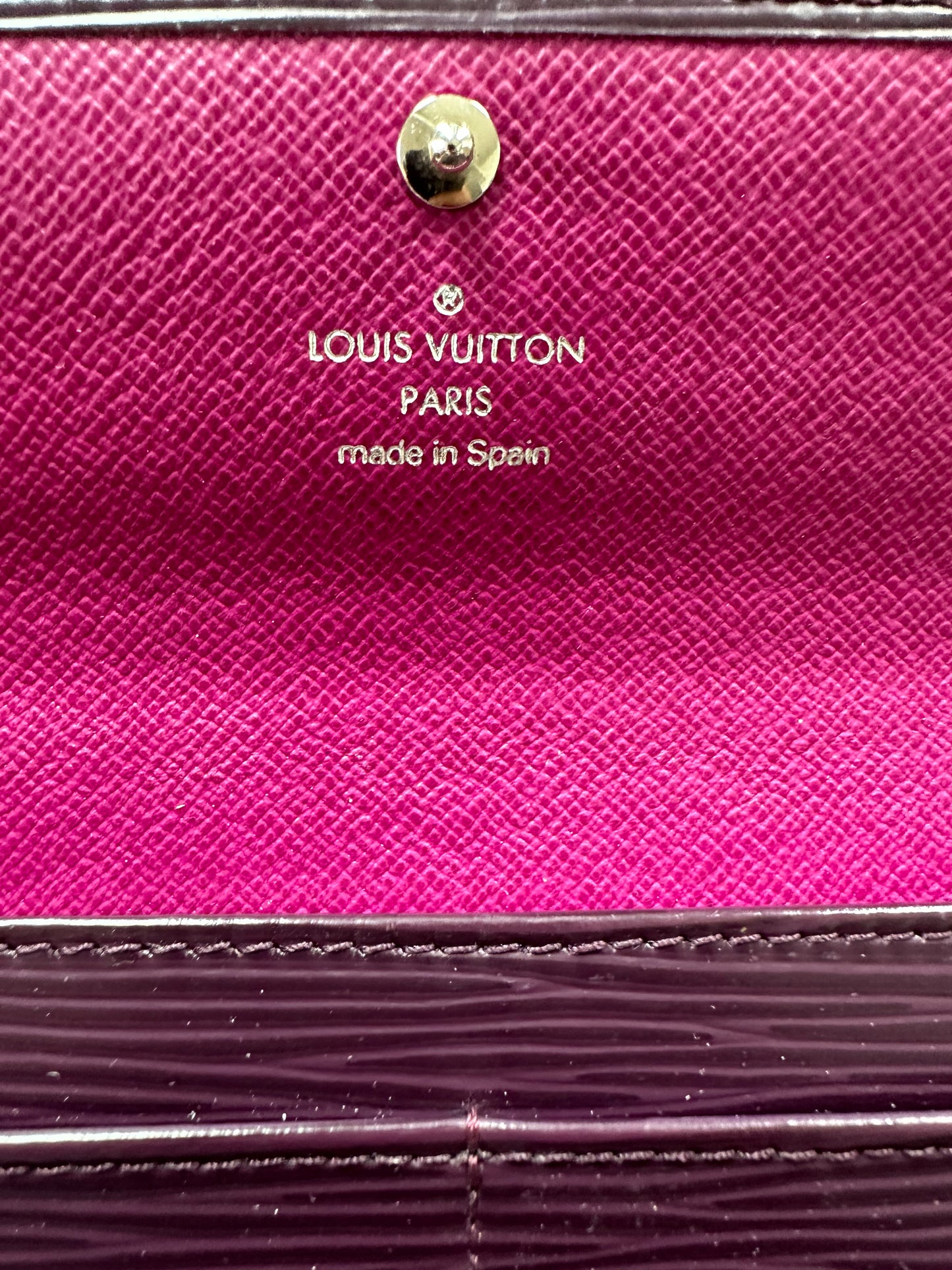 Louis Vuitton Purple EPI Long Wallet