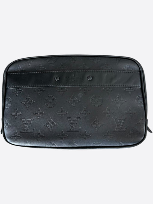 Louis Vuitton Black Shadow Monogram Toiletry GM Pouch