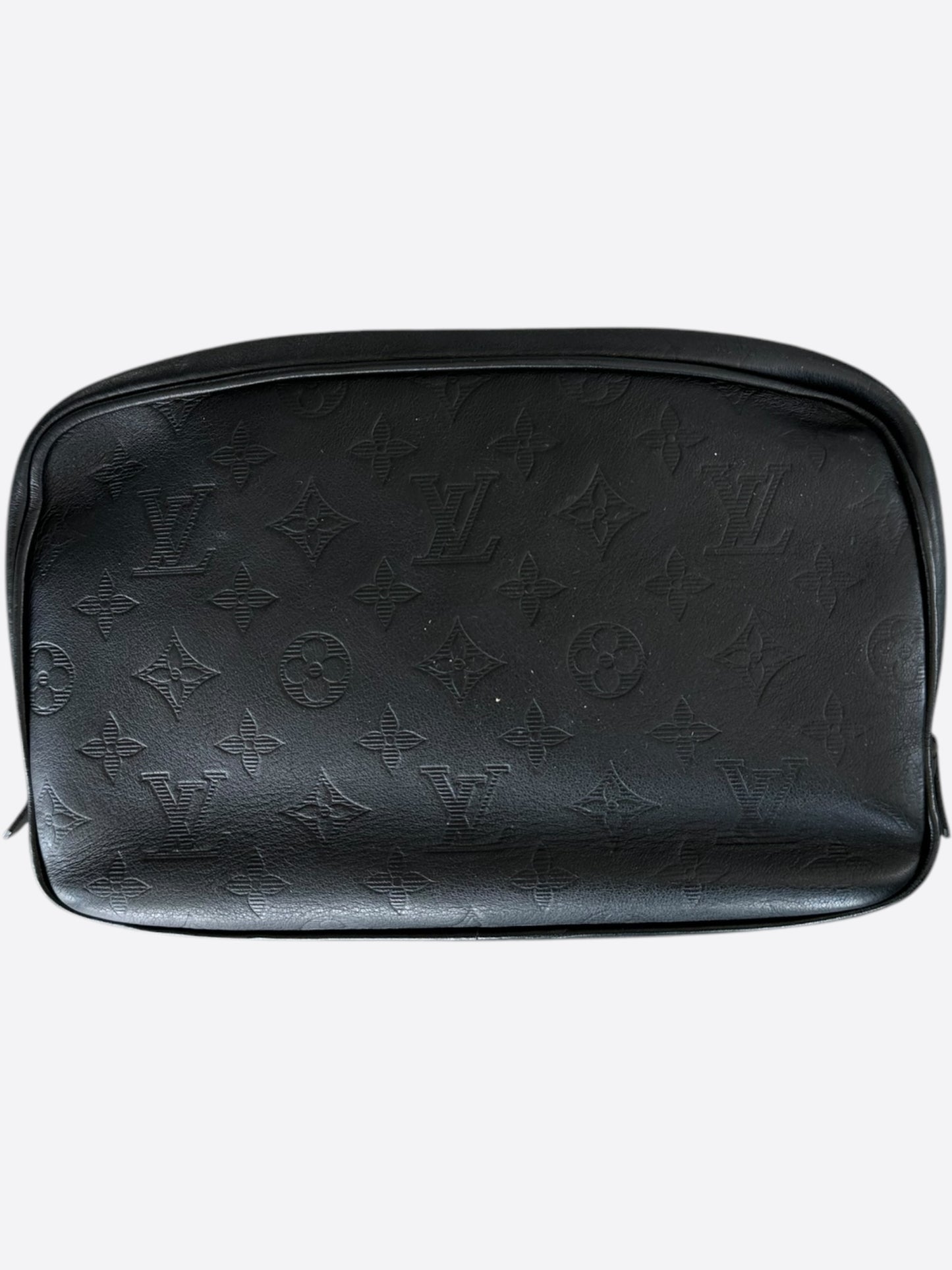 Louis Vuitton Black Shadow Monogram Toiletry GM Pouch