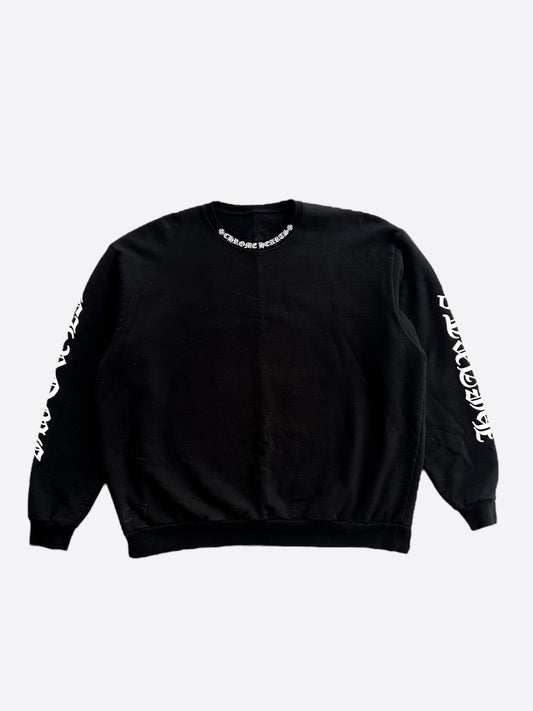 Chrome Hearts Black & White Neck Logo Sweater