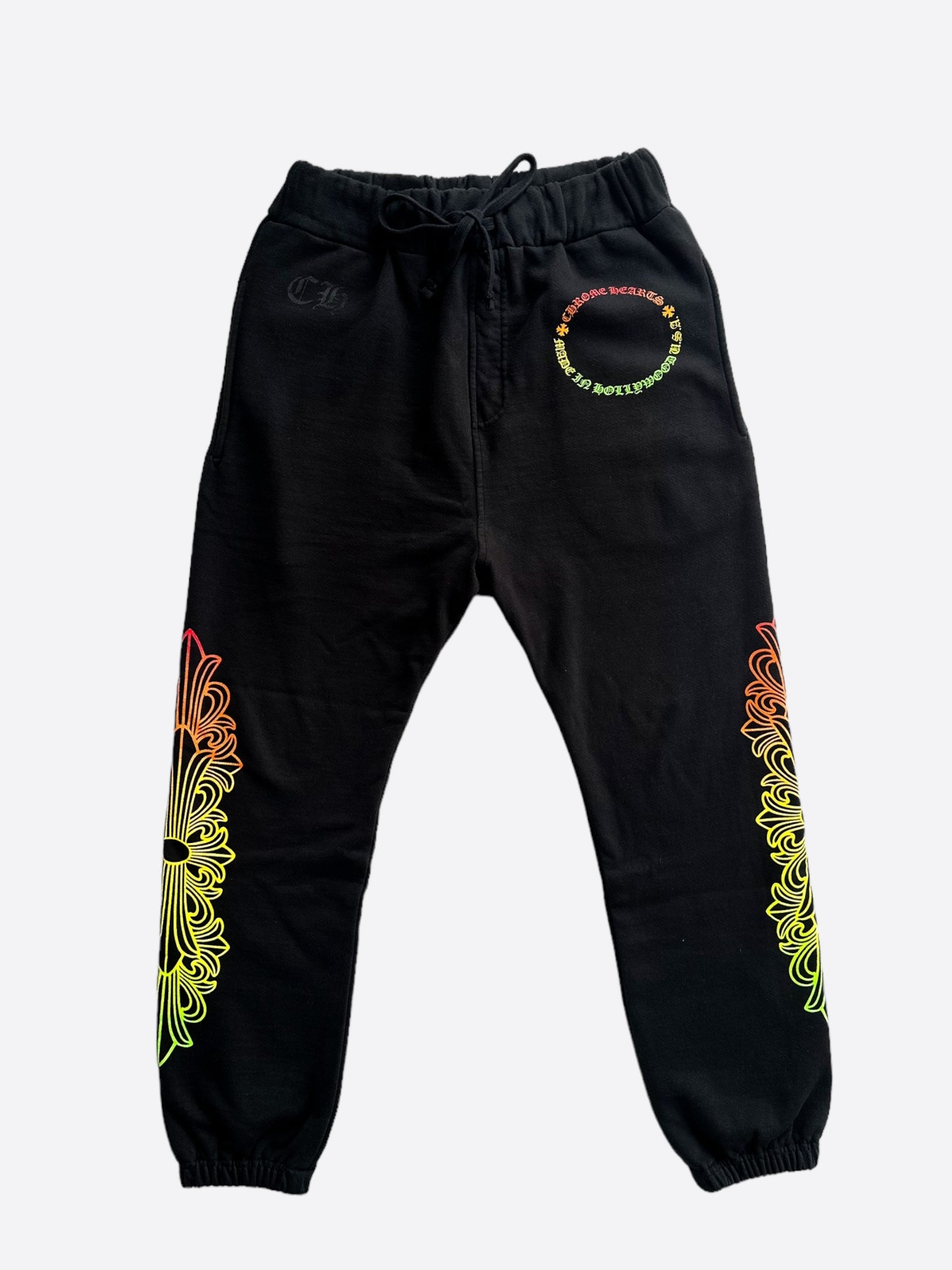 Chrome Hearts Black Gradient Circle Logo Sweatpants