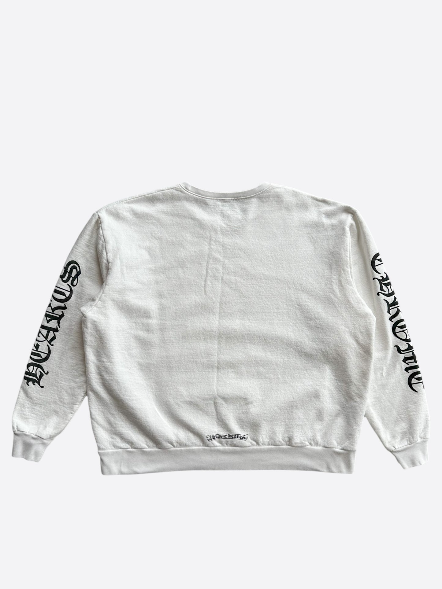 Chrome Hearts White & Black Neck Logo Sweater