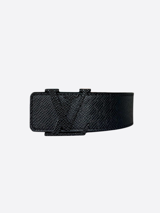 Louis Vuitton Black Taigarama Initiales Belt