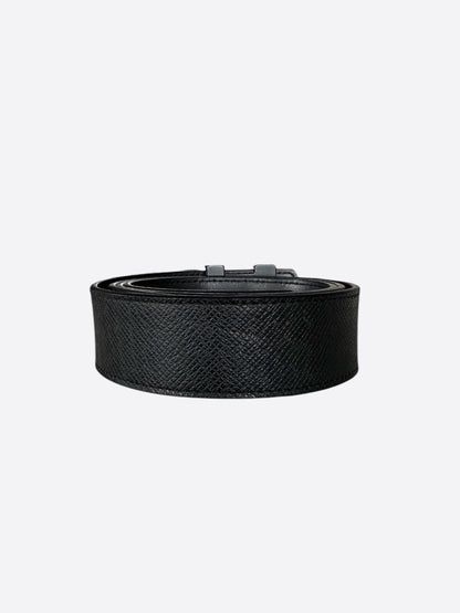 Louis Vuitton Black Taigarama Initiales Belt