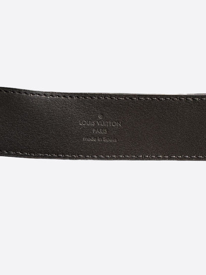 Louis Vuitton Black Taigarama Initiales Belt