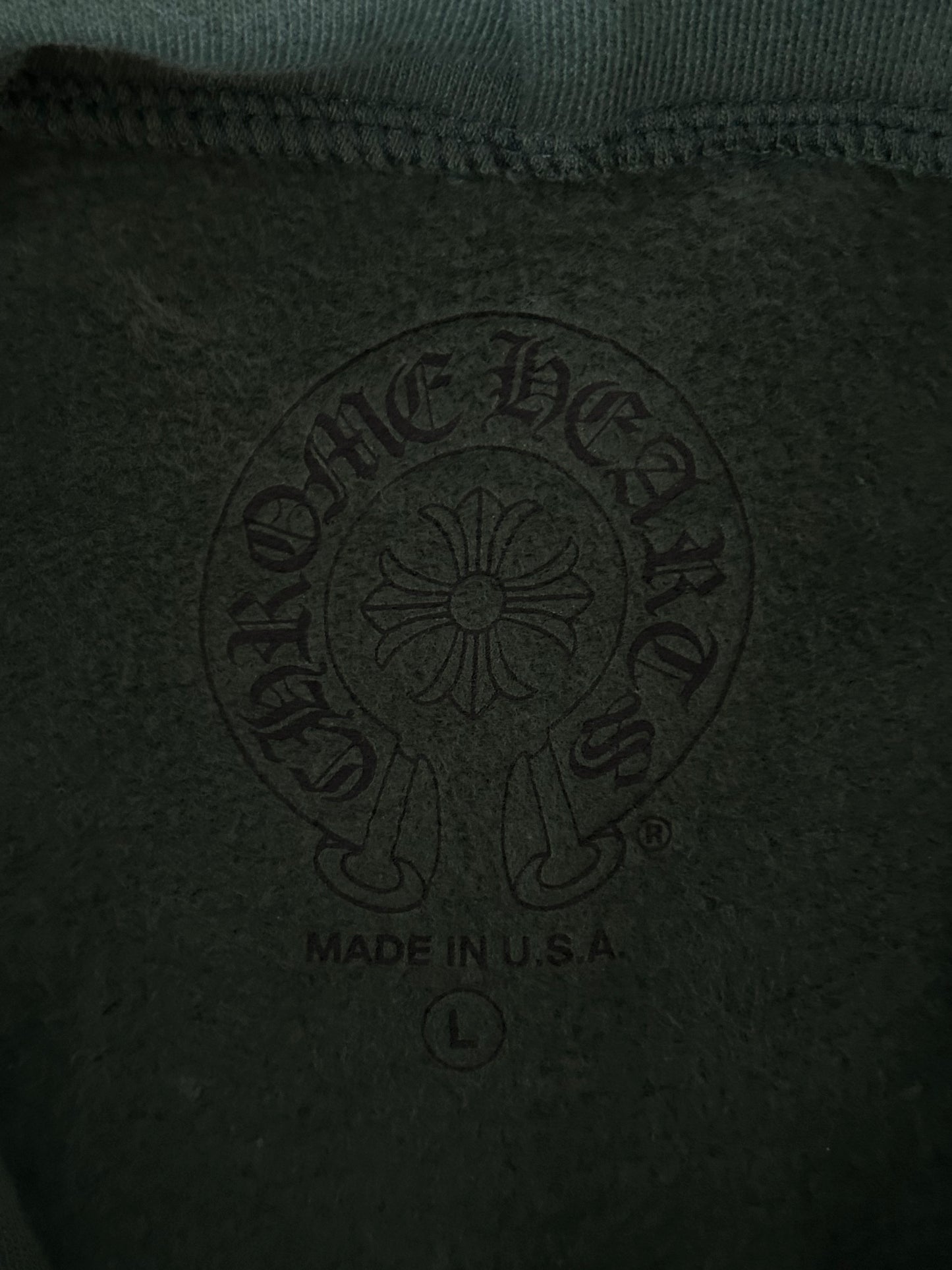Chrome Hearts Green & Yellow T-Bar Logo Hoodie