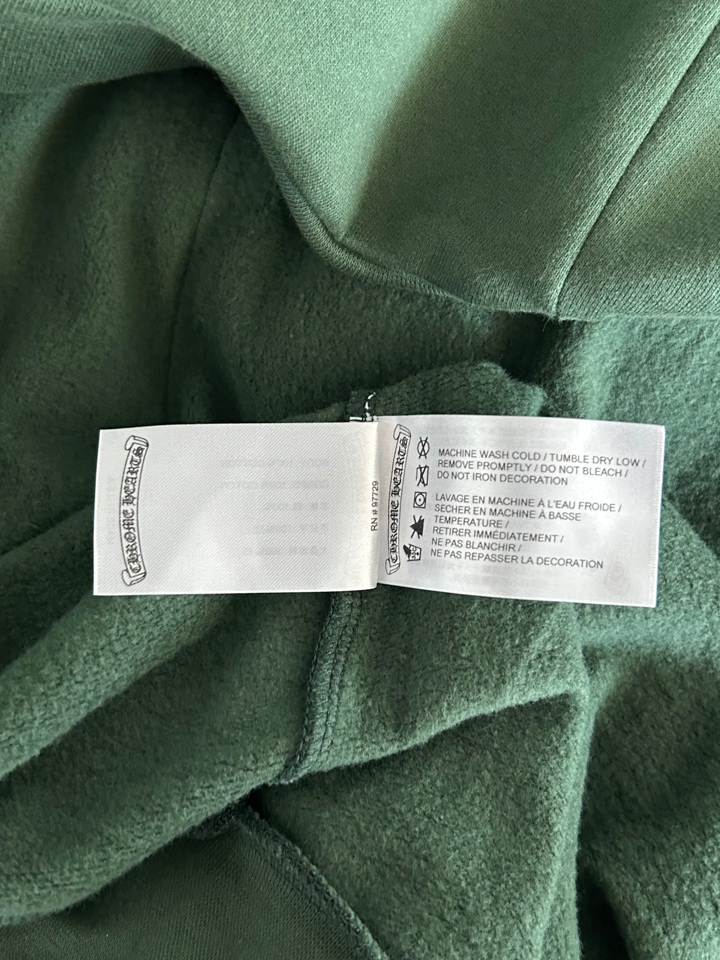 Chrome Hearts Green & Yellow T-Bar Logo Hoodie