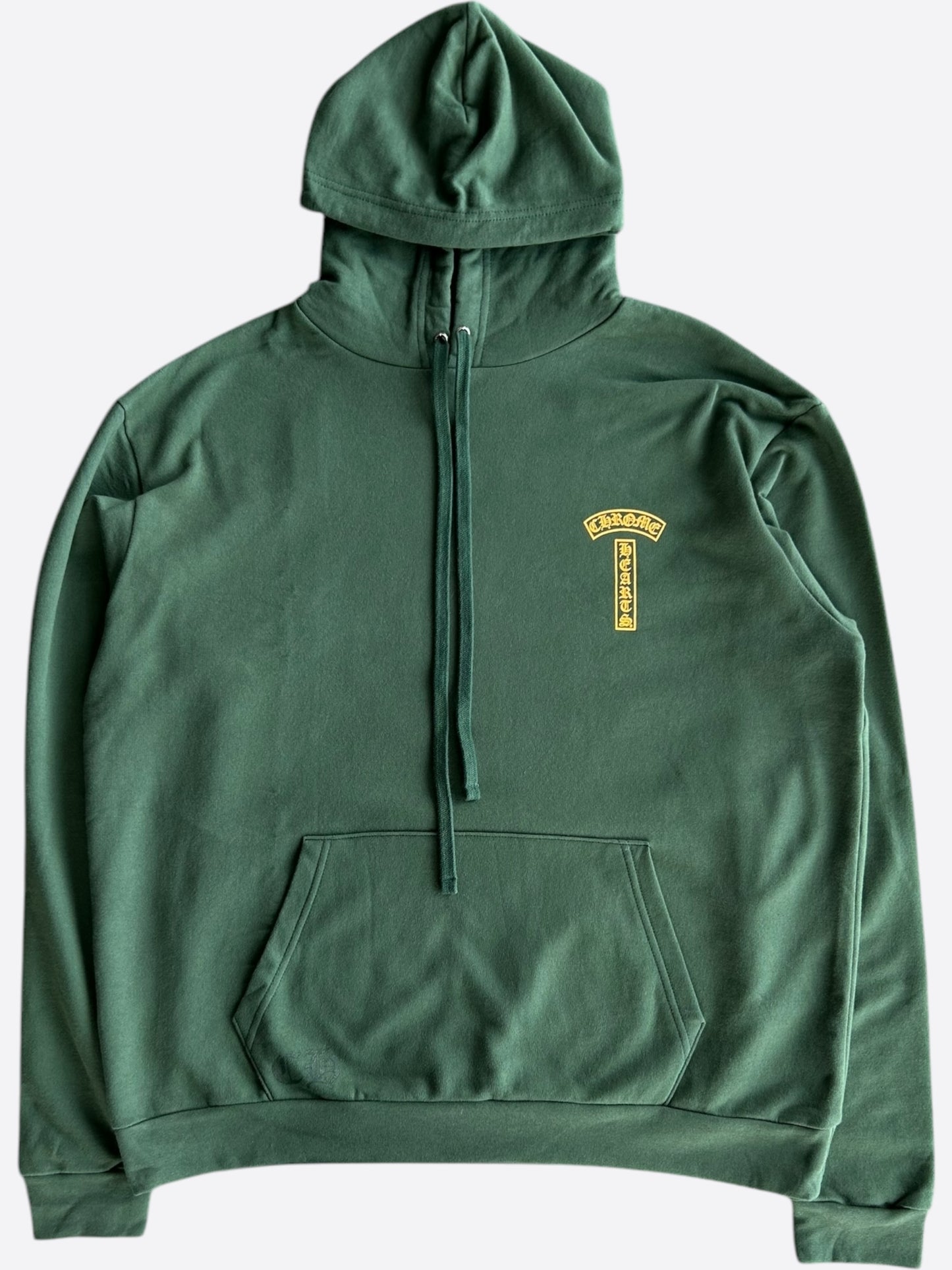 Chrome Hearts Green & Yellow T-Bar Logo Hoodie