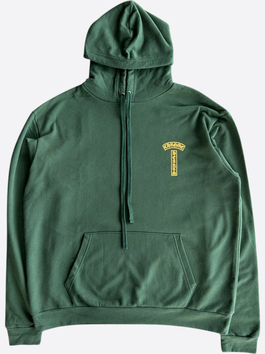 Chrome Hearts Green & Yellow T-Bar Logo Hoodie