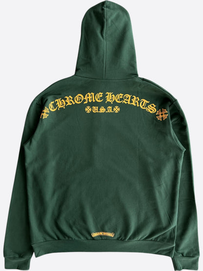 Chrome Hearts Green & Yellow T-Bar Logo Hoodie