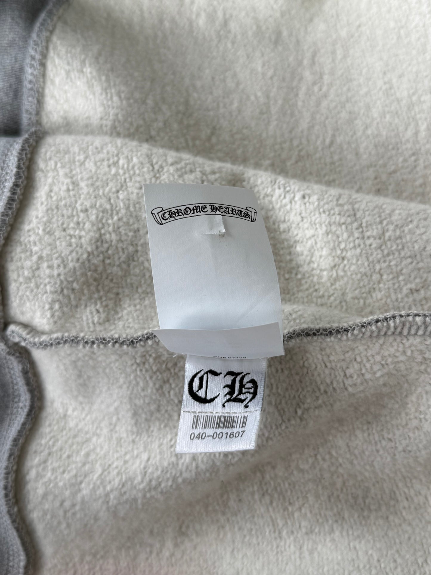 Chrome Hearts Grey & Black Triple Cross Patch Paper Jam Hoodie