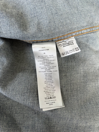 Dior Kenny Scharf Blue & Black Embroidered Logo Denim Jacket