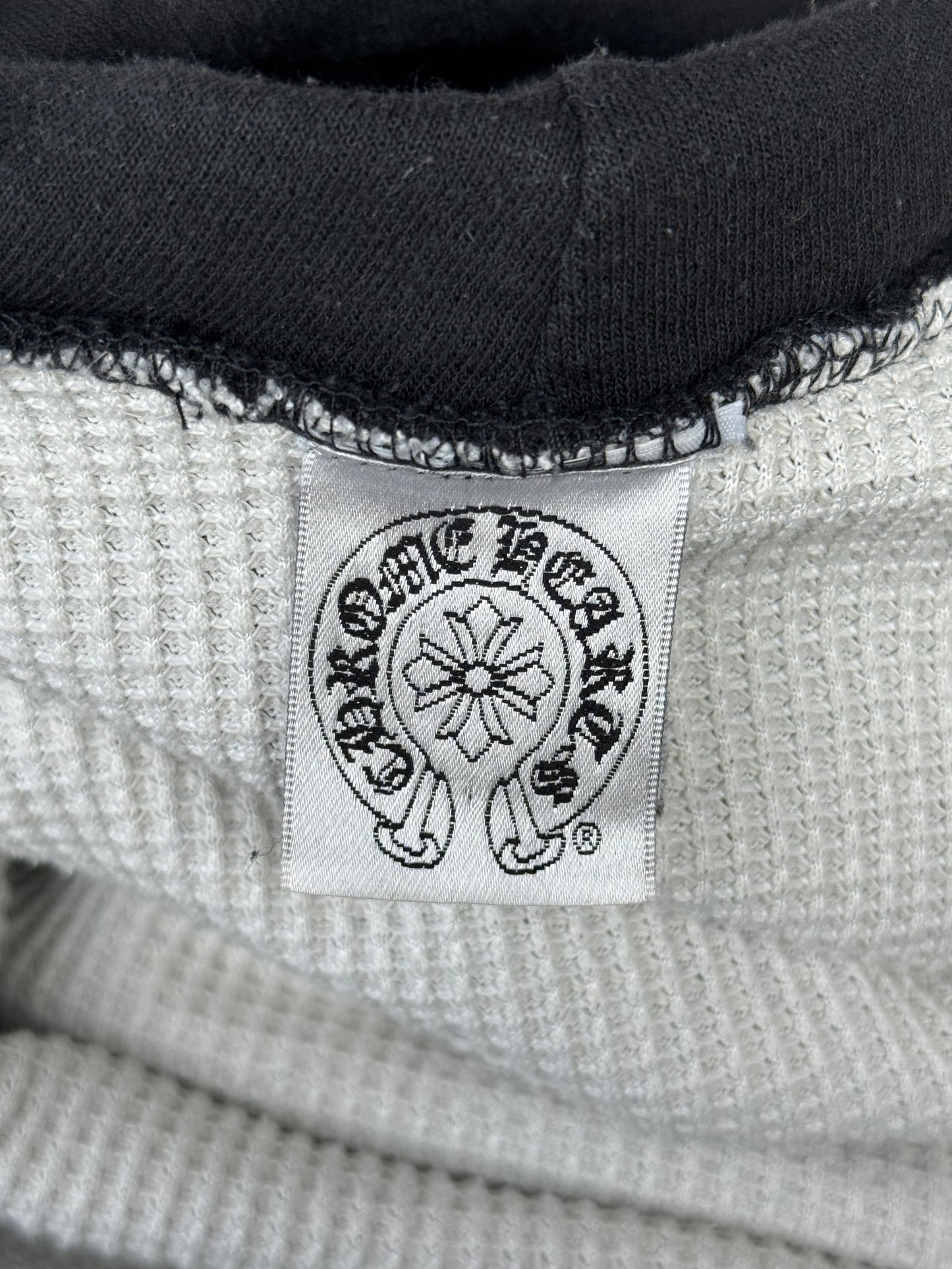 Chrome Hearts Black Horseshoe Logo Thermal Hoodie