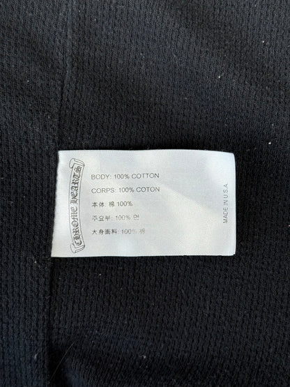 Chrome Hearts Black USA Flag Thermal Zip Up Hoodie