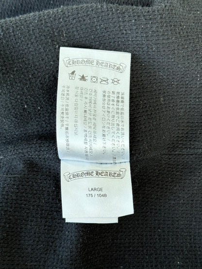 Chrome Hearts Black USA Flag Thermal Zip Up Hoodie