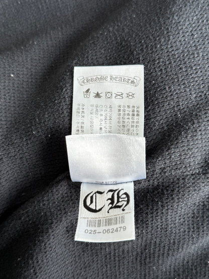 Chrome Hearts Black USA Flag Thermal Zip Up Hoodie