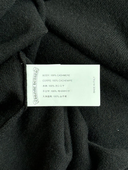 Chrome Hearts Black Dagger Rhinestone Cashmere Women's Vest