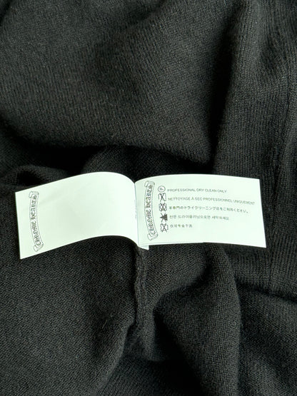 Chrome Hearts Black Dagger Rhinestone Cashmere Women's Vest