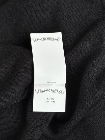 Chrome Hearts Black Dagger Rhinestone Cashmere Women's Vest