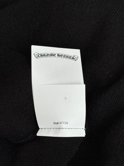 Chrome Hearts Black Dagger Rhinestone Cashmere Women's Vest