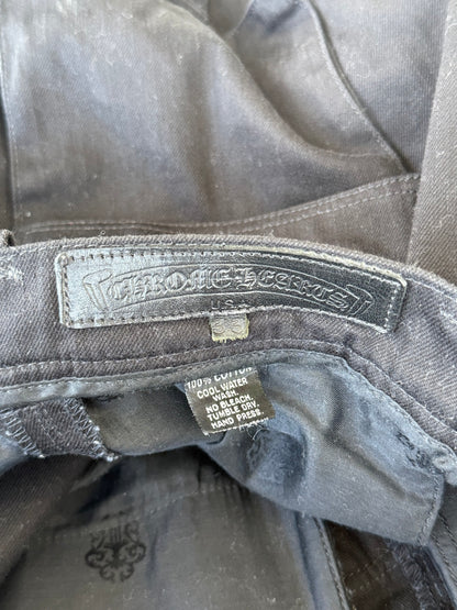 Chrome Hearts Black Fleur Cargo Pants