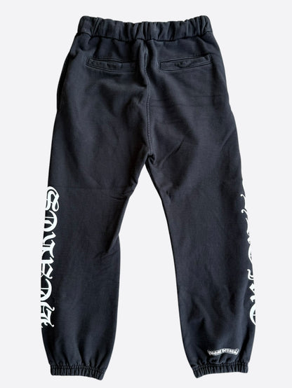 Chrome Hearts Black & White Horseshoe Logo Sweatpants